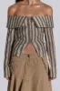 Emra Off The Shoulder Shirt sold by Jaded London