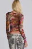 Ascari Vintage Mesh Wrap Top sold by Jaded London
