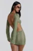 Khaki Umbra Mini Dress sold by Jaded London