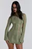 Khaki Umbra Mini Dress sold by Jaded London