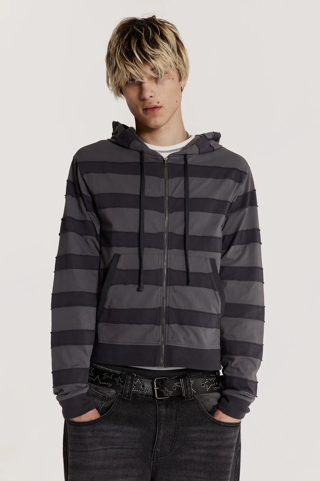 Siege Stripe Zip Up Hoodie sold by Jaded London product image thumbnail 5
