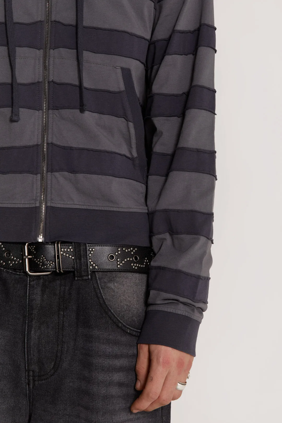 Siege Stripe Zip Up Hoodie sold by Jaded London product image thumbnail 4