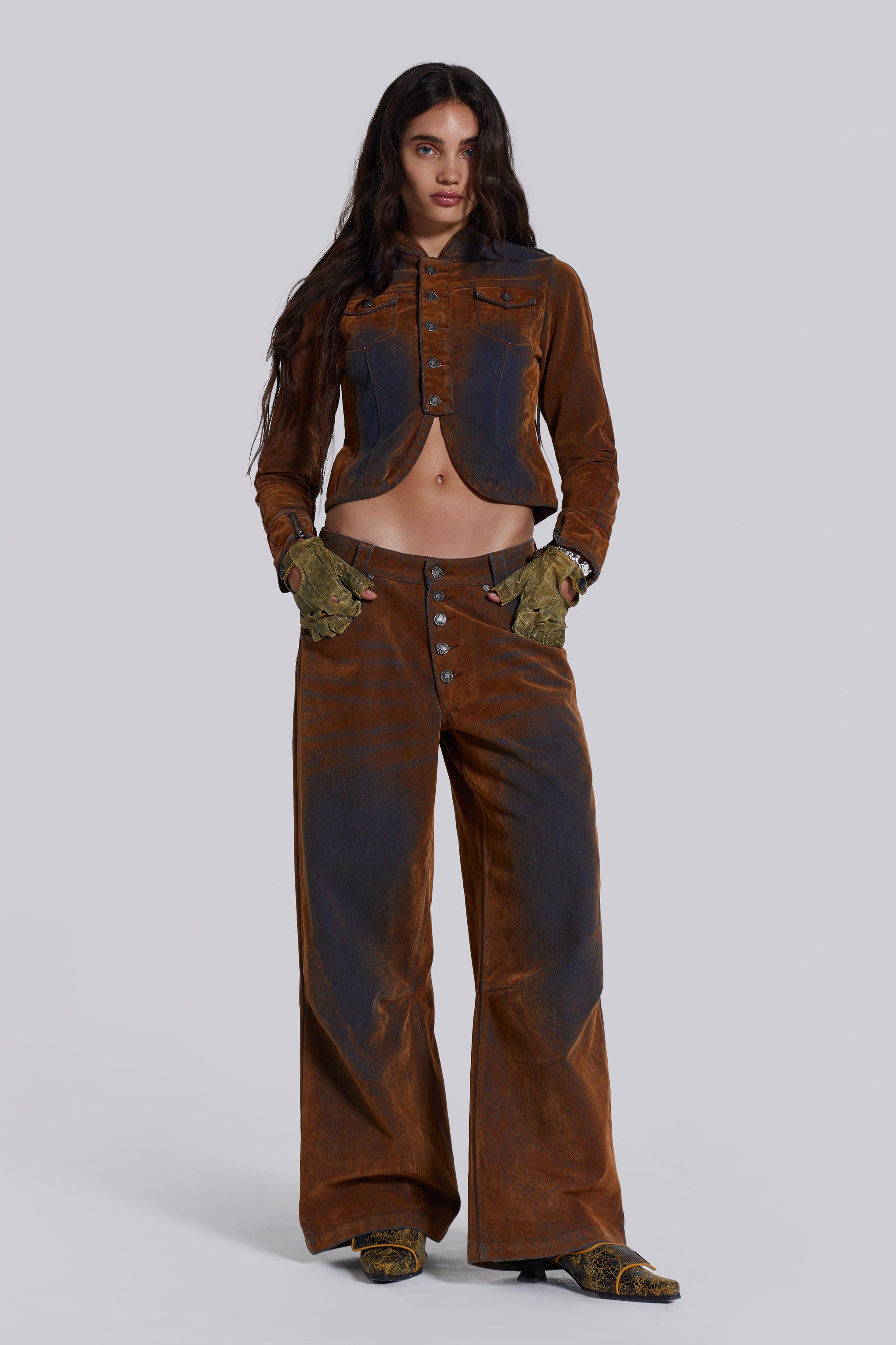 Zebe Velvet Touch Jeans sold by Jaded London product image thumbnail 3