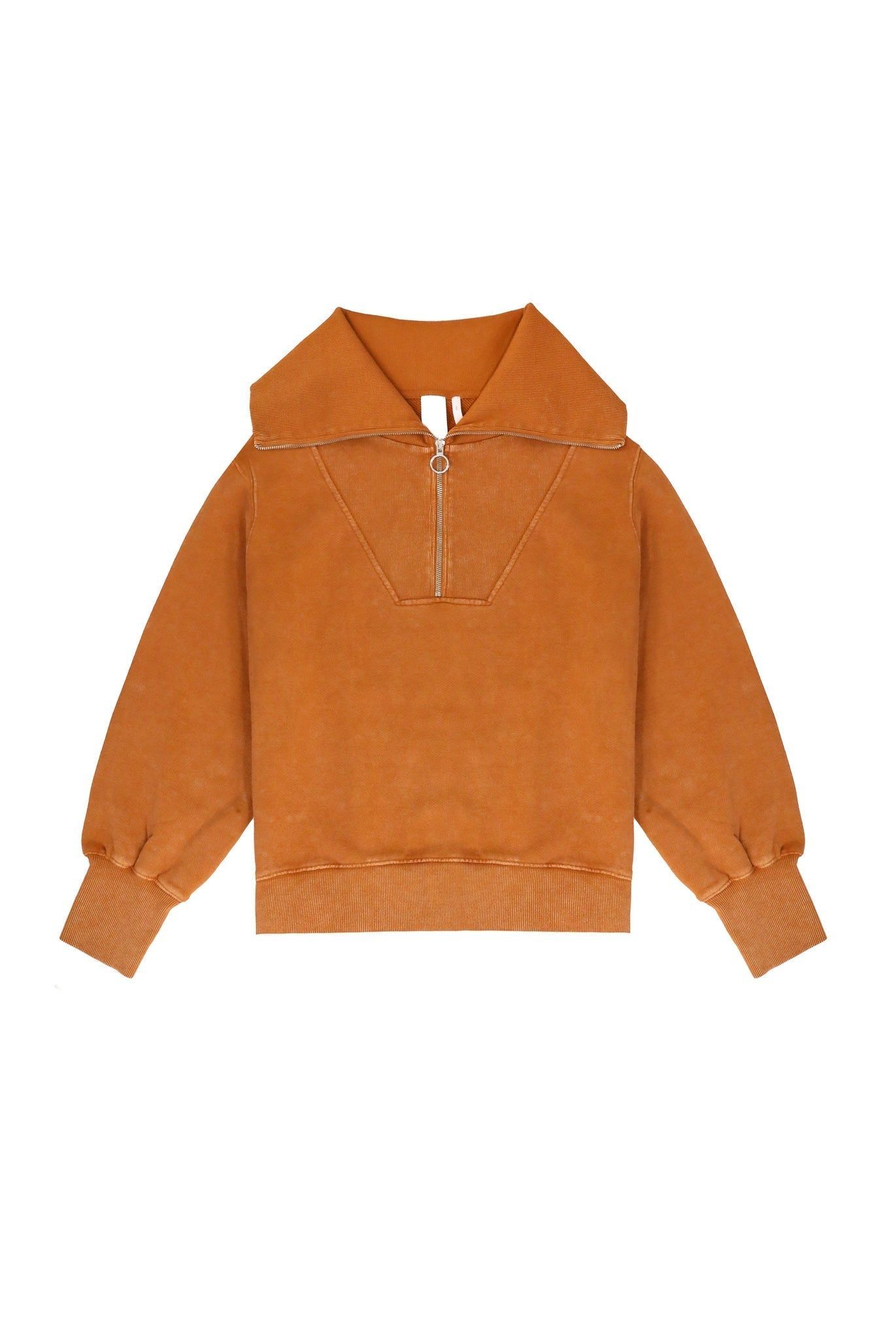 NTRLS Rust Orange Quarter Zip Sweatshirt sold by Jaded London product image thumbnail 2