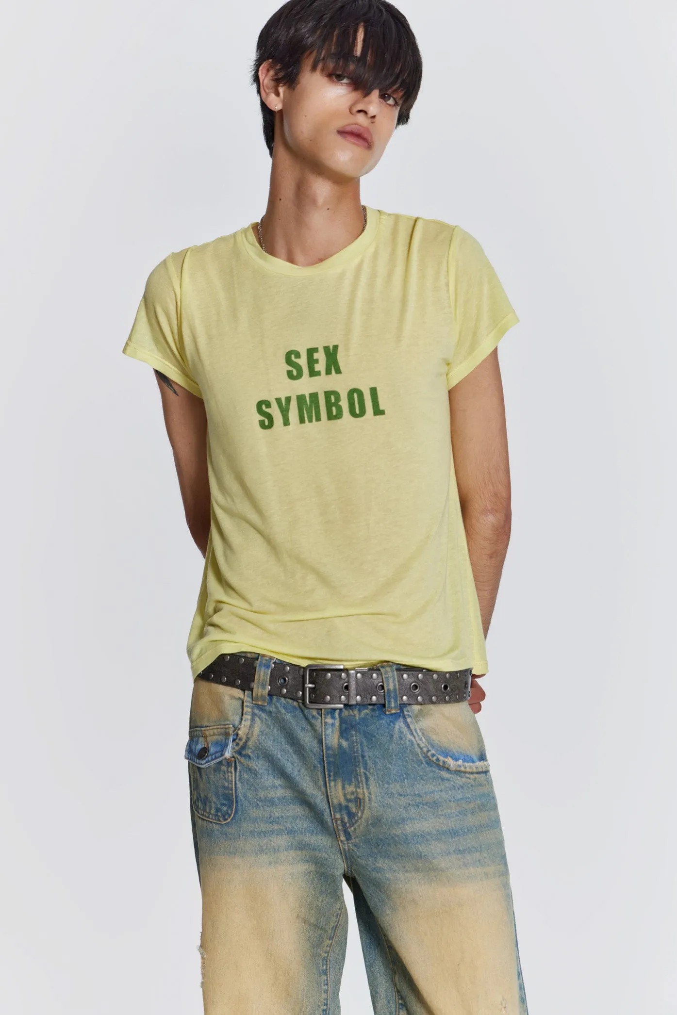 Yellow Sex Symbol Tee sold by Jaded London