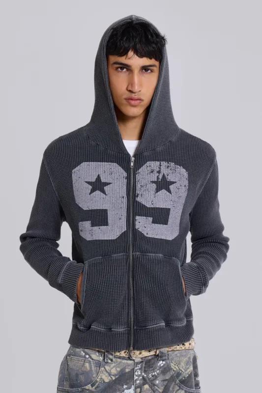 Jaded London Grey Marl 'God' Mini Monster Hoodie | Parallel