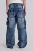 Light Wash Apex Denim Cargos sold by Jaded London