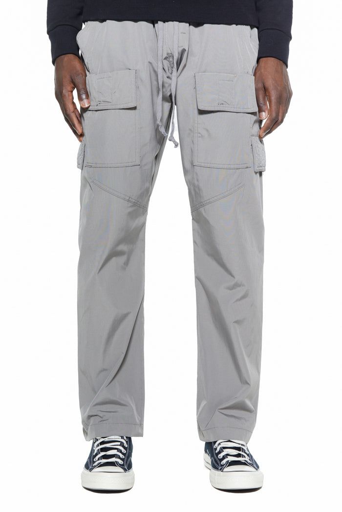 Ash Grey Trail Cargo Trousers sold by Jaded London