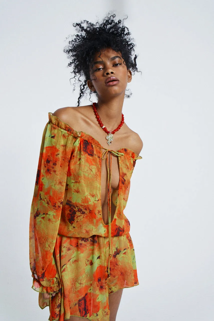 Loco Print Bardot Dress sold by Jaded London product image thumbnail 2