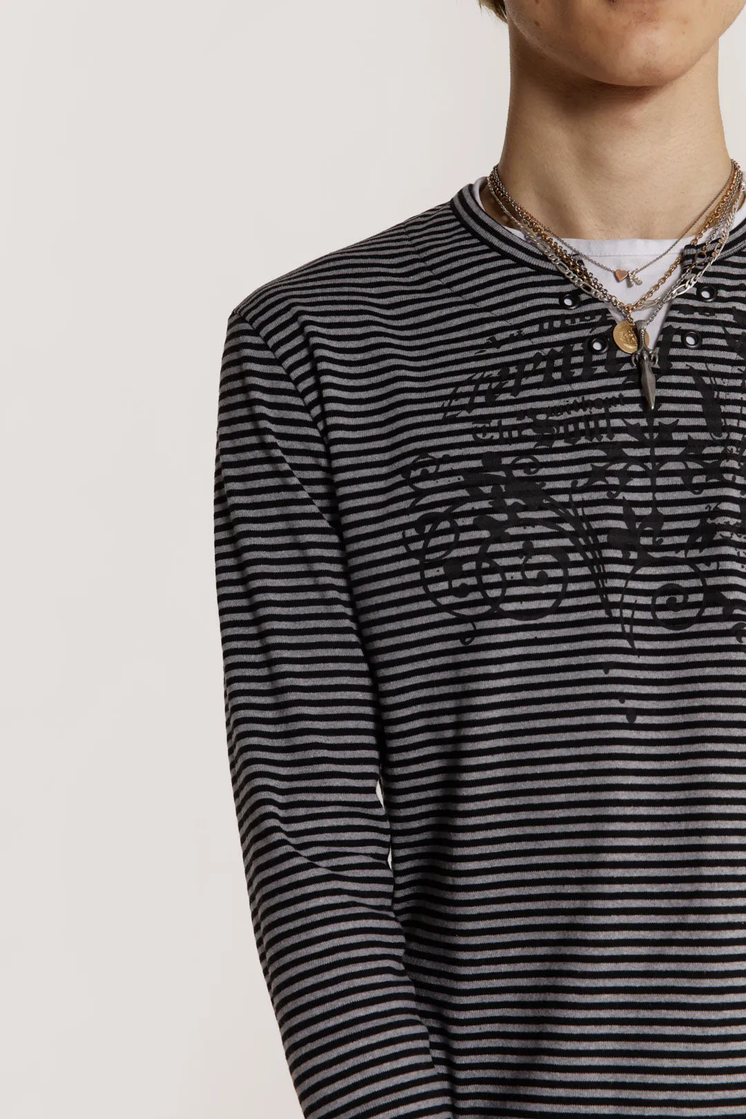 Lithium Stripe Layered Long Sleeve sold by Jaded London product image thumbnail 3
