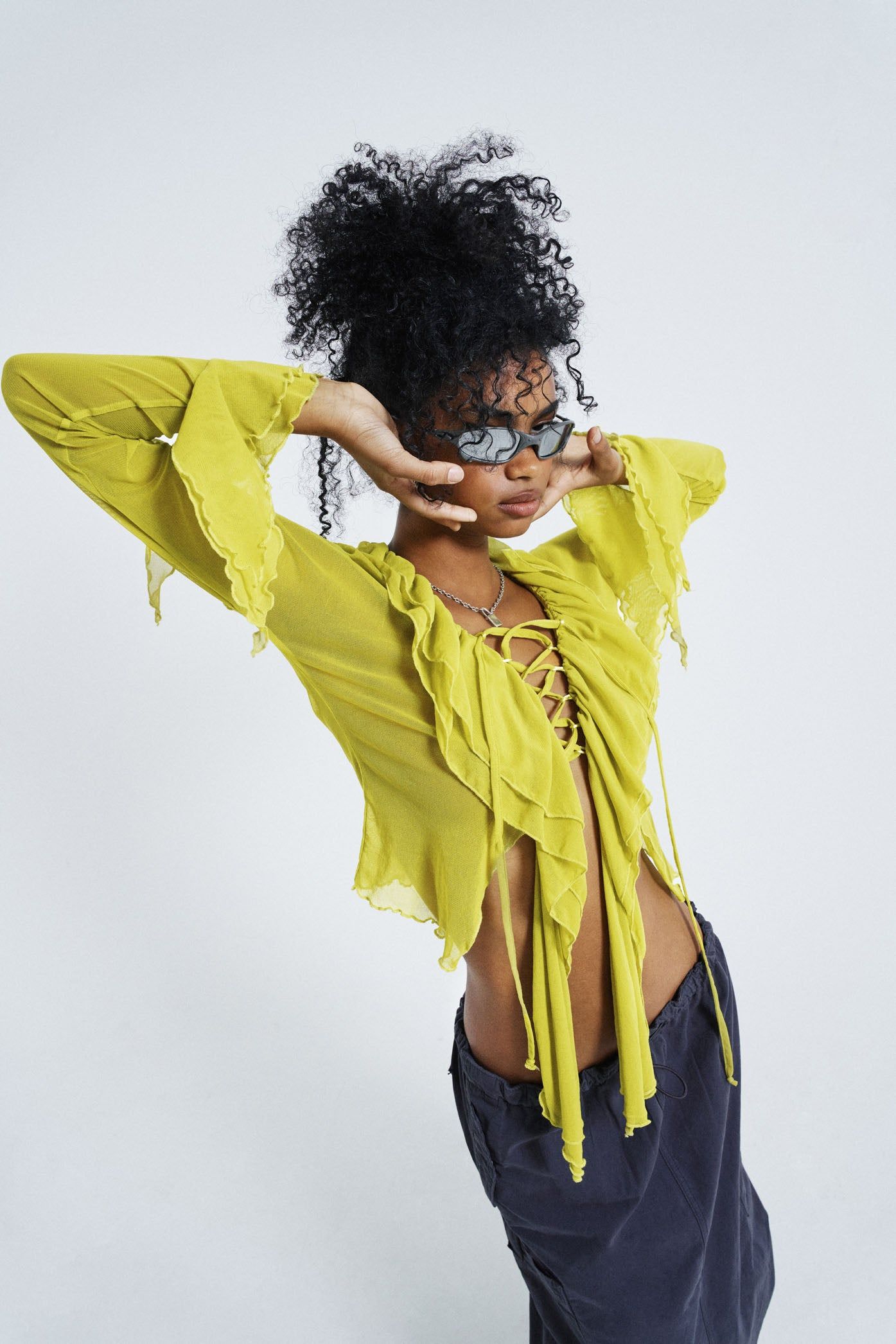 Flamenco Frill Blouse in Lima sold by Jaded London