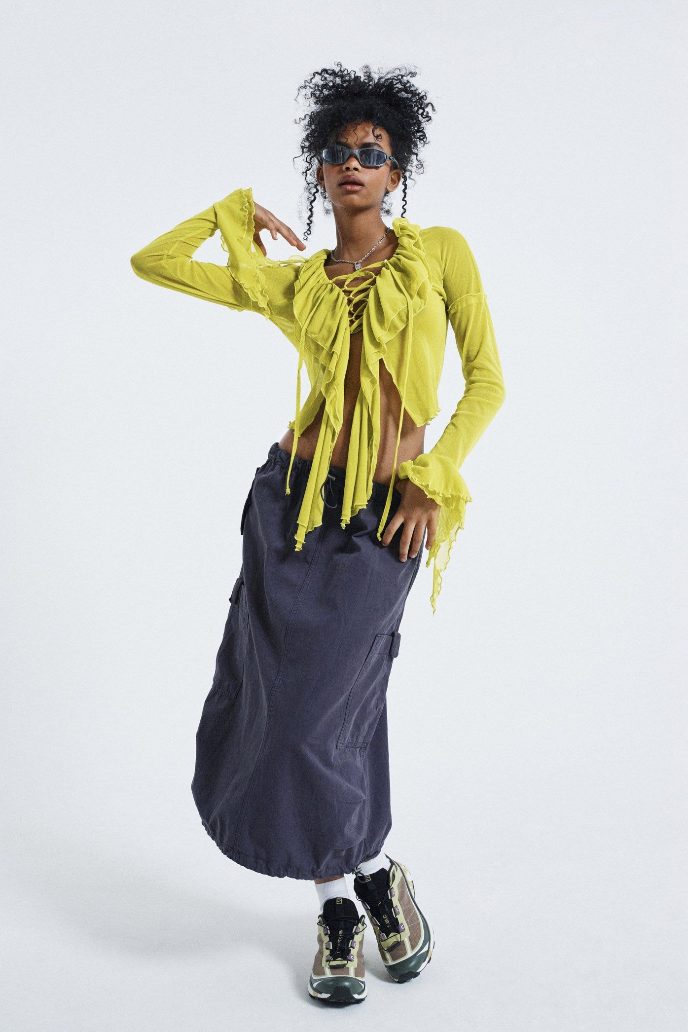 Flamenco Frill Blouse in Lima sold by Jaded London product image thumbnail 6