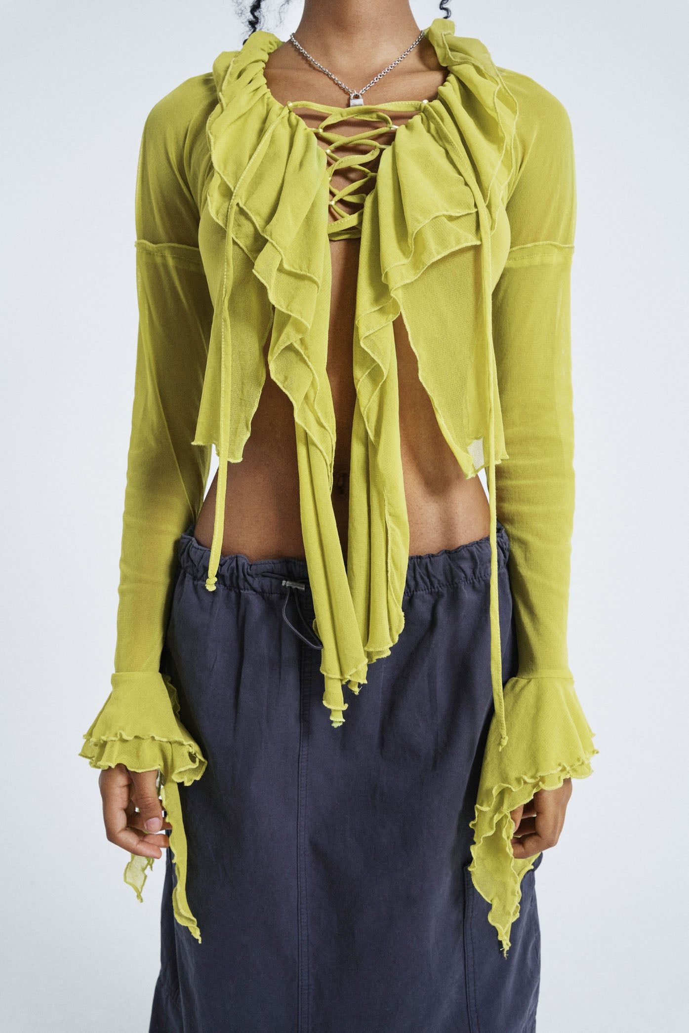 Flamenco Frill Blouse in Lima sold by Jaded London product image thumbnail 5