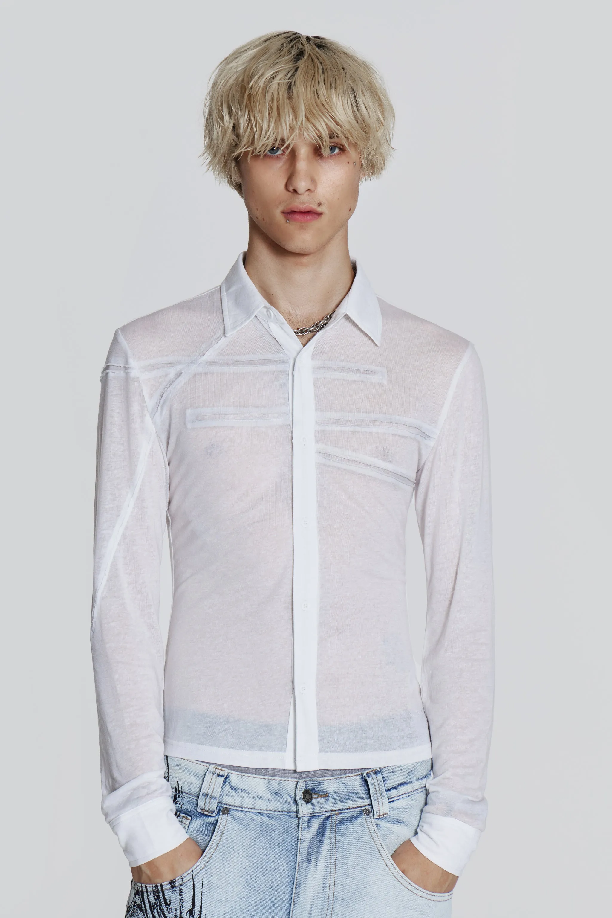 White Rift Shirt sold by Jaded London