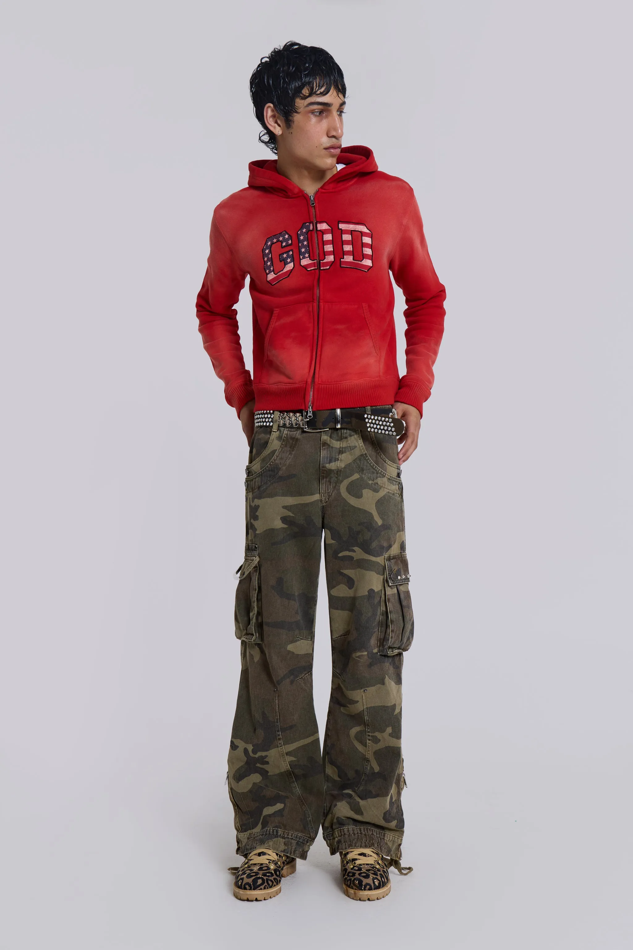 Camo Trooper Cargo Pants sold by Jaded London product image thumbnail 4