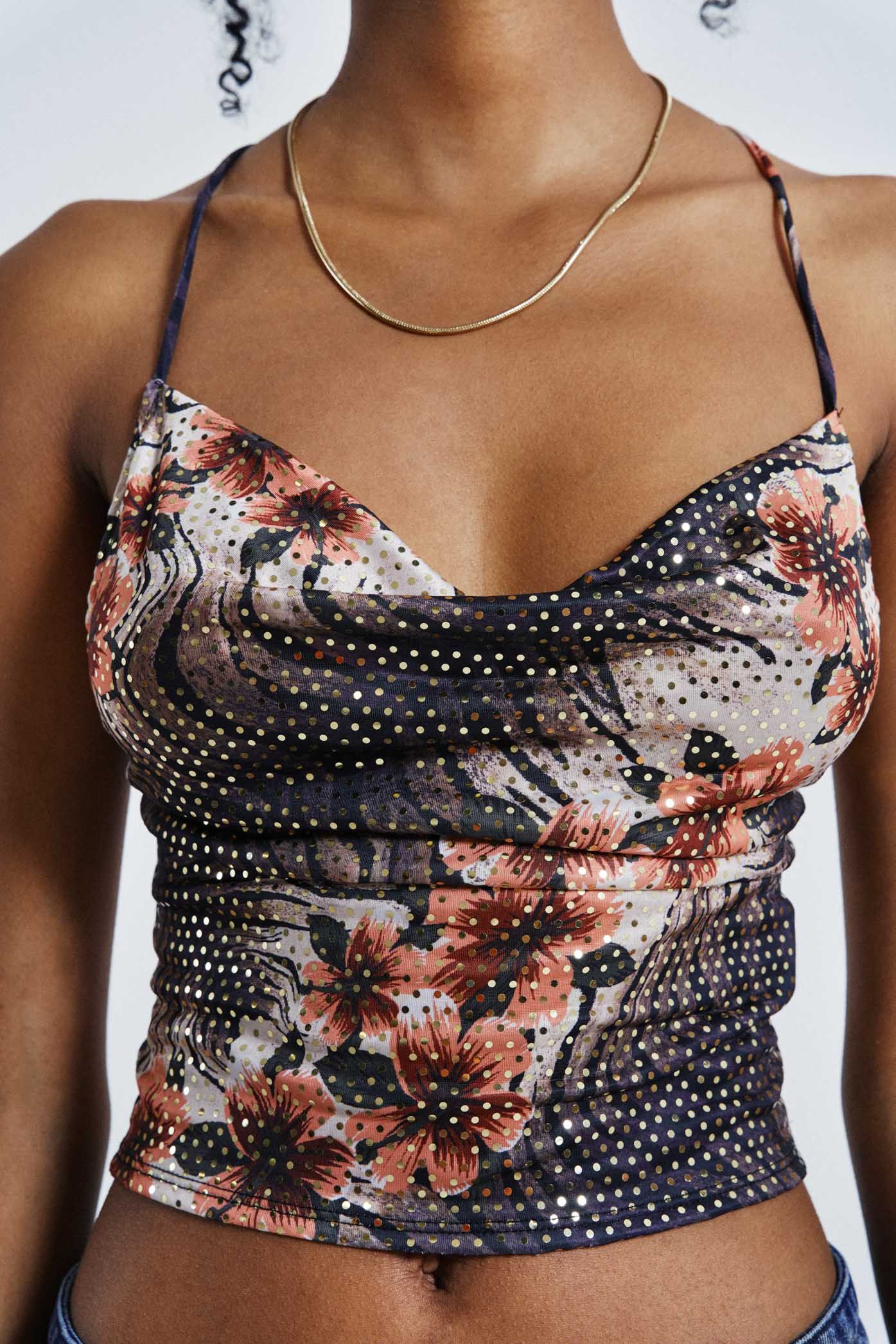 La Playa Cowl Neck Cami with Sequin Shine sold by Jaded London product image thumbnail 5