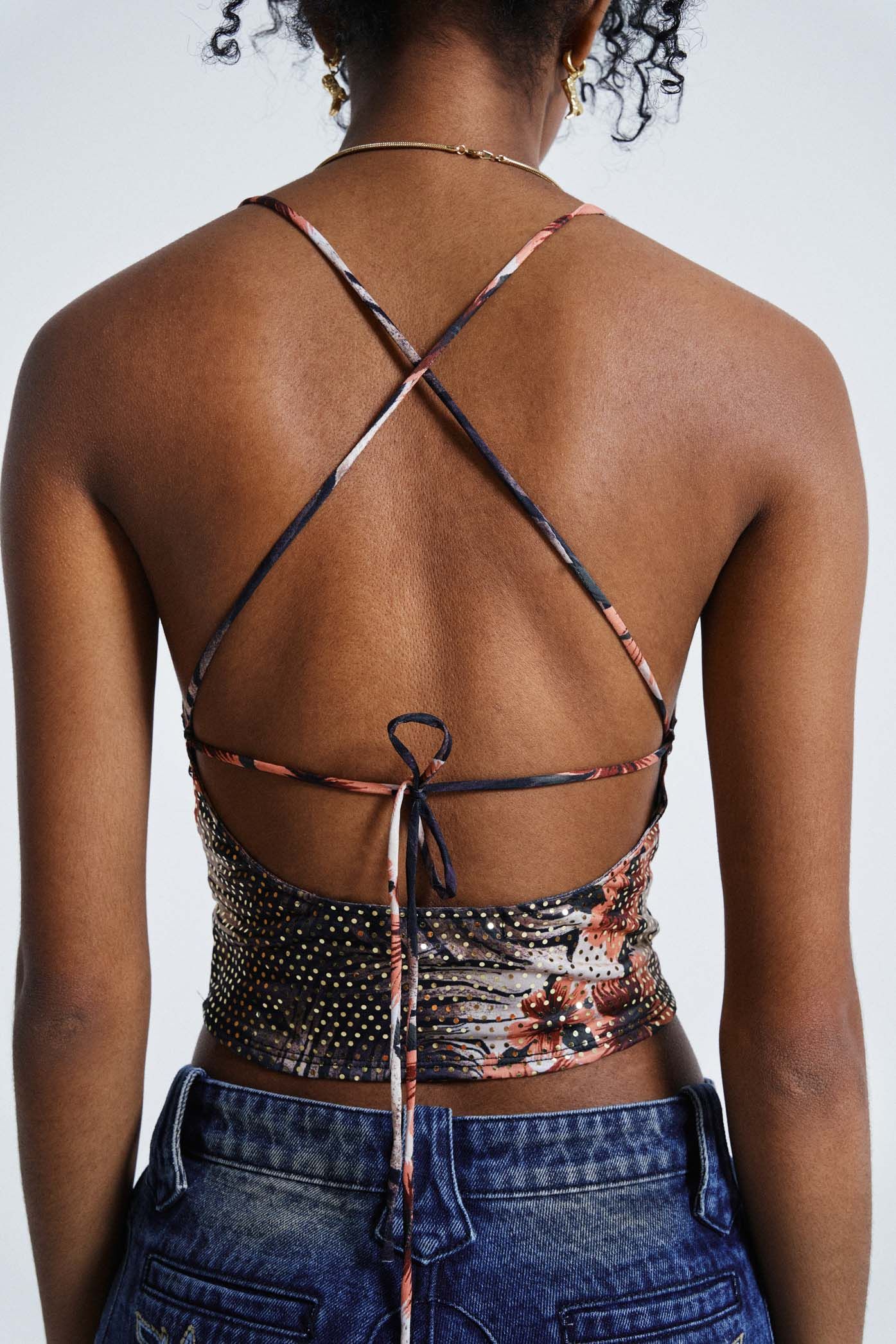 La Playa Cowl Neck Cami with Sequin Shine sold by Jaded London product image thumbnail 2