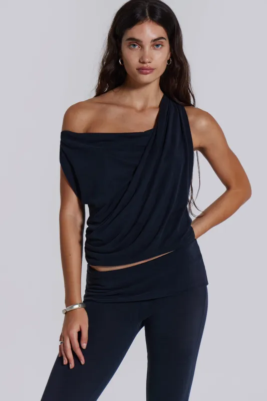 Mira Soft Touch Drape Top sold by Jaded London