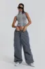 Vintage Grey Parachute Cargo Pants sold by Jaded London
