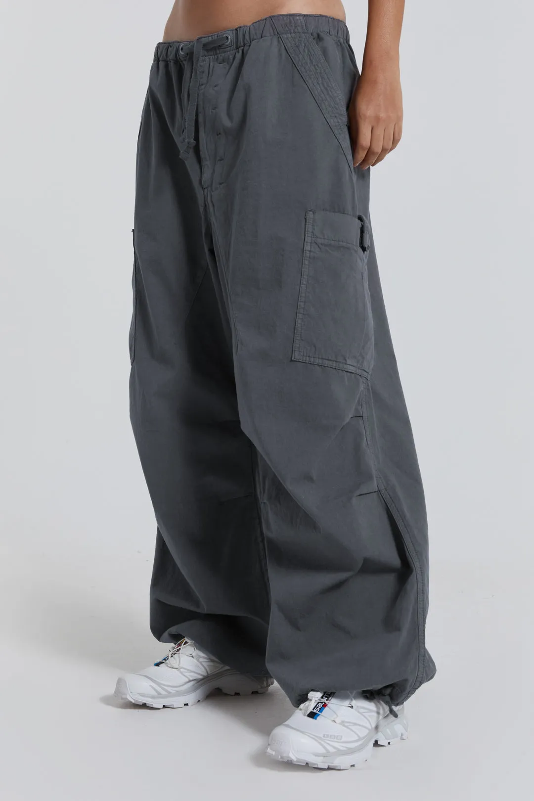 Vintage Grey Parachute Cargo Pants sold by Jaded London product image thumbnail 4