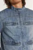 Chambray Denim Moto Jacket sold by Jaded London
