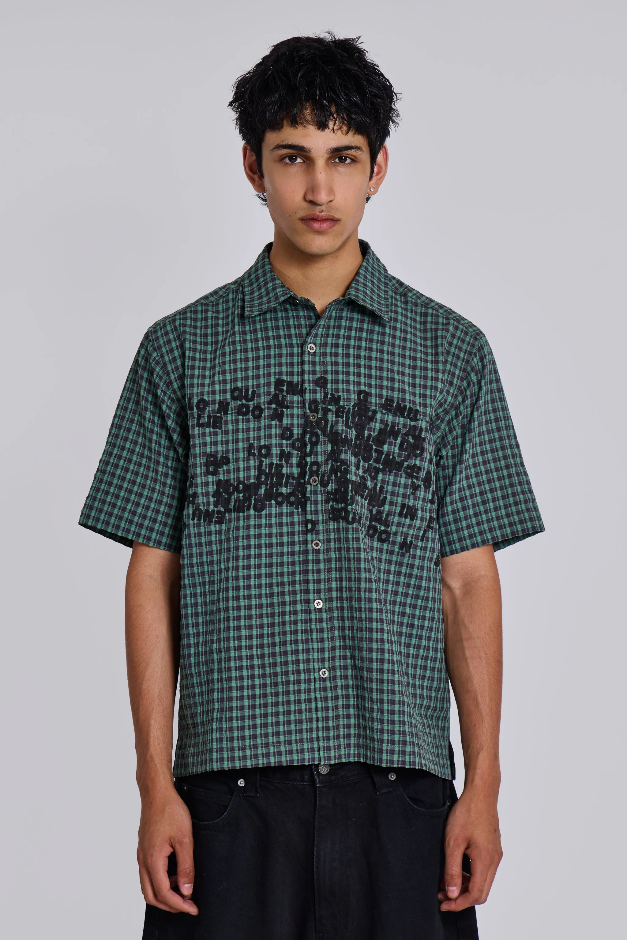Green Typo Shirt sold by Jaded London