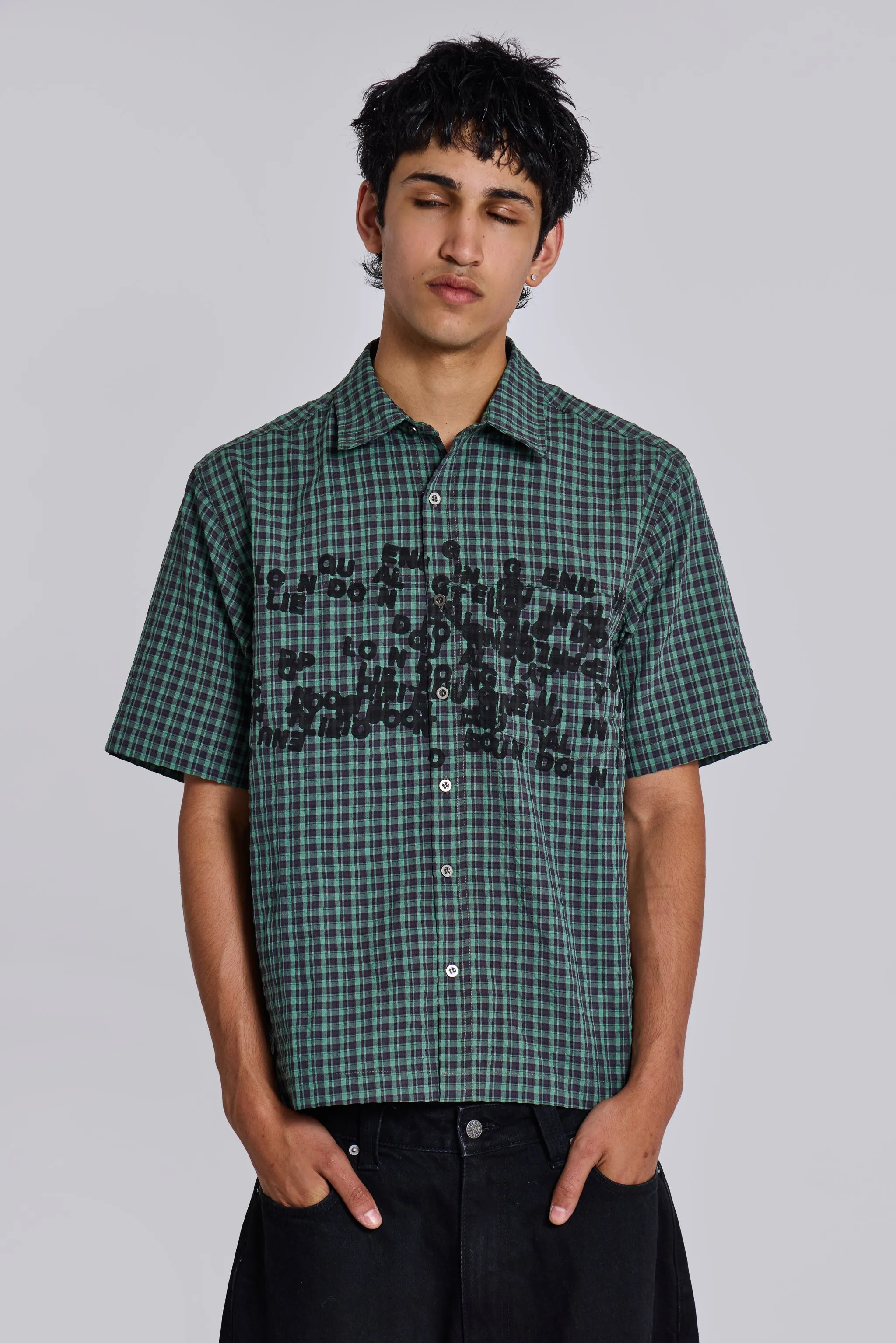 Green Typo Shirt sold by Jaded London product image thumbnail 4
