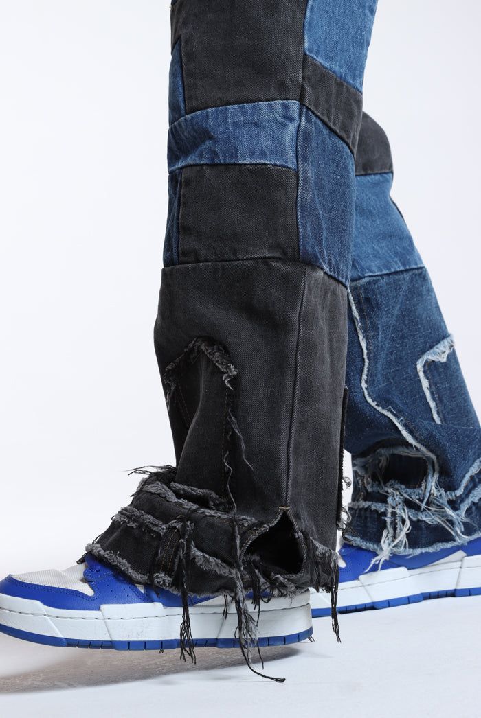 Mixed Patchwork Jeans sold by Jaded London product image thumbnail 3