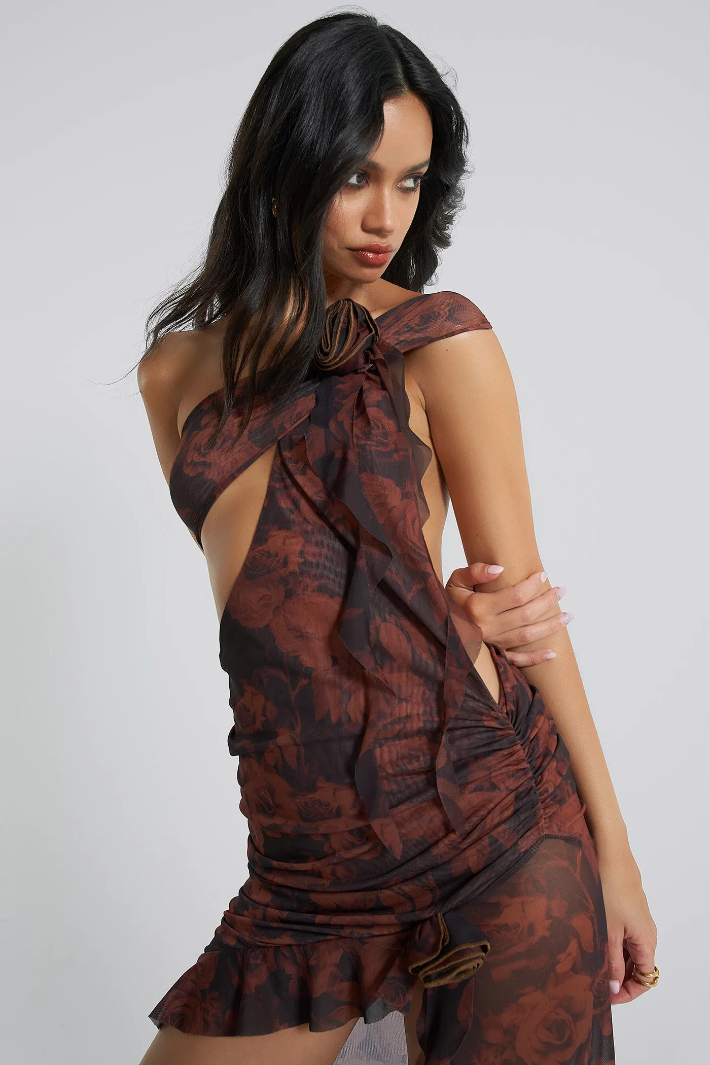 Athena One Shoulder Draped Maxi Dress sold by Jaded London product image thumbnail 3