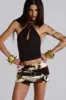 Kena Whipstitch Cow Micro Mini Skirt sold by Jaded London
