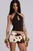 Kena Whipstitch Cow Micro Mini Skirt sold by Jaded London