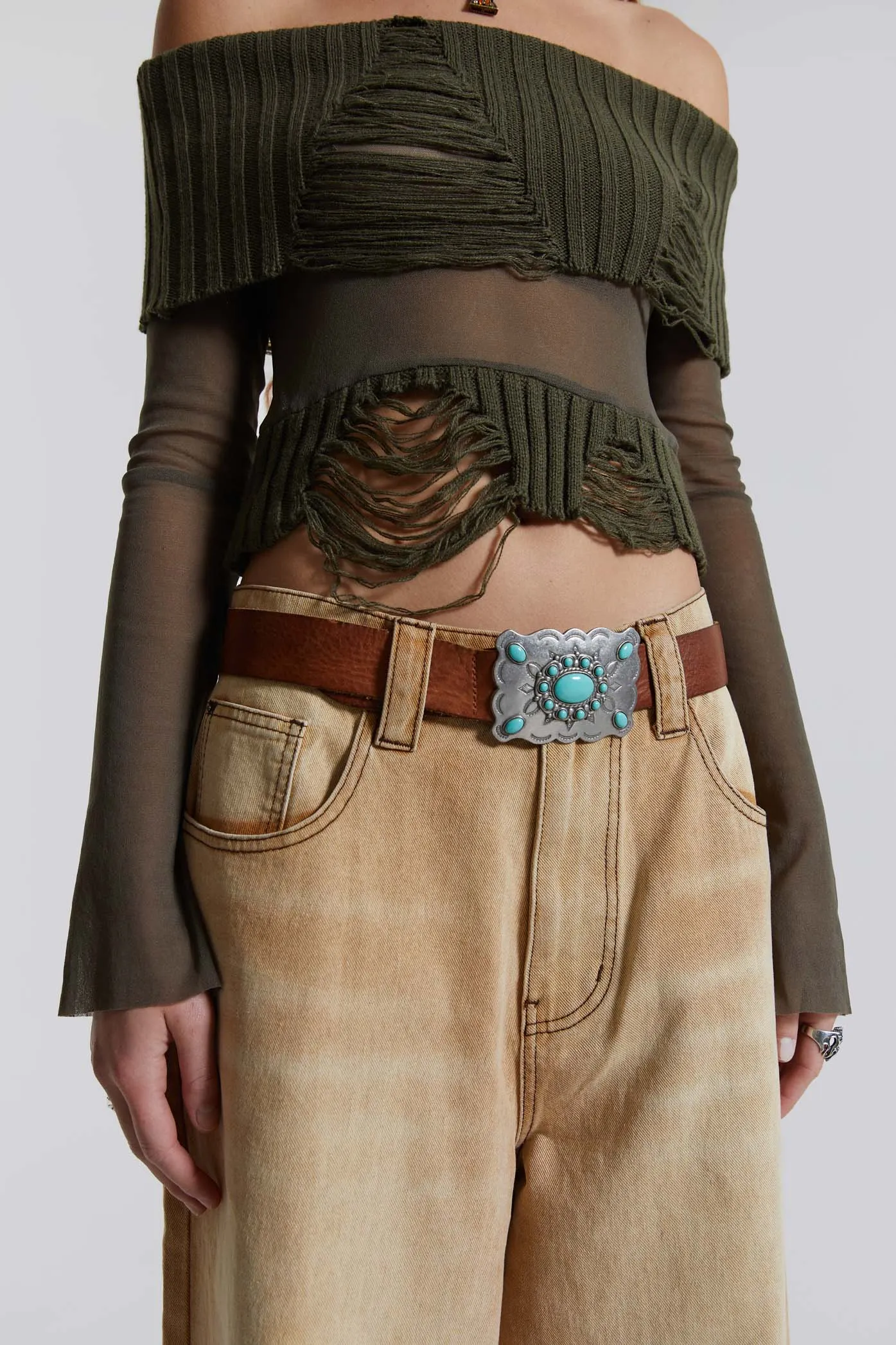 Nova Off The Shoulder Mesh Top sold by Jaded London product image thumbnail 2