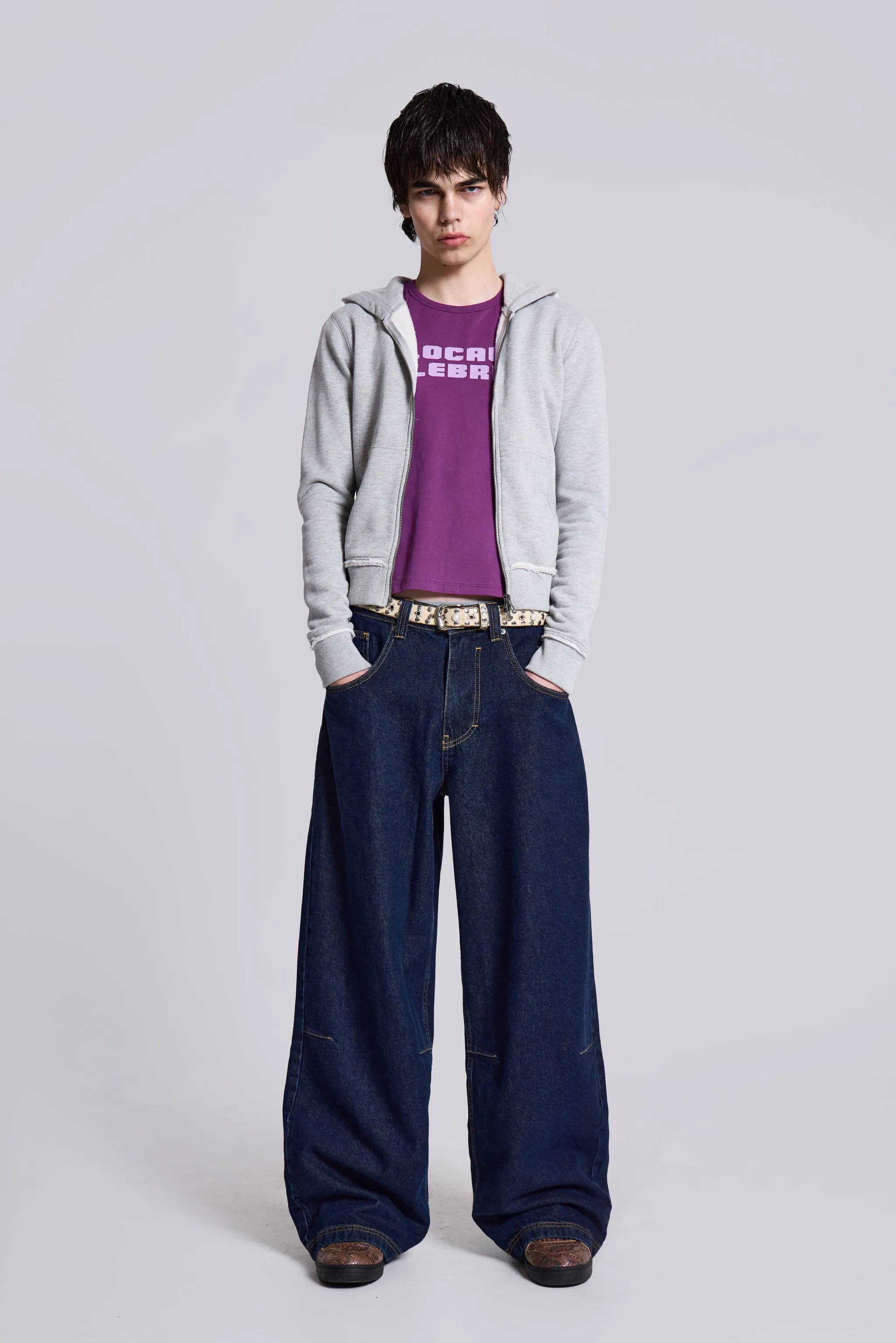 Indigo Low Rise Colossus Baggy Jeans sold by Jaded London product image thumbnail 2