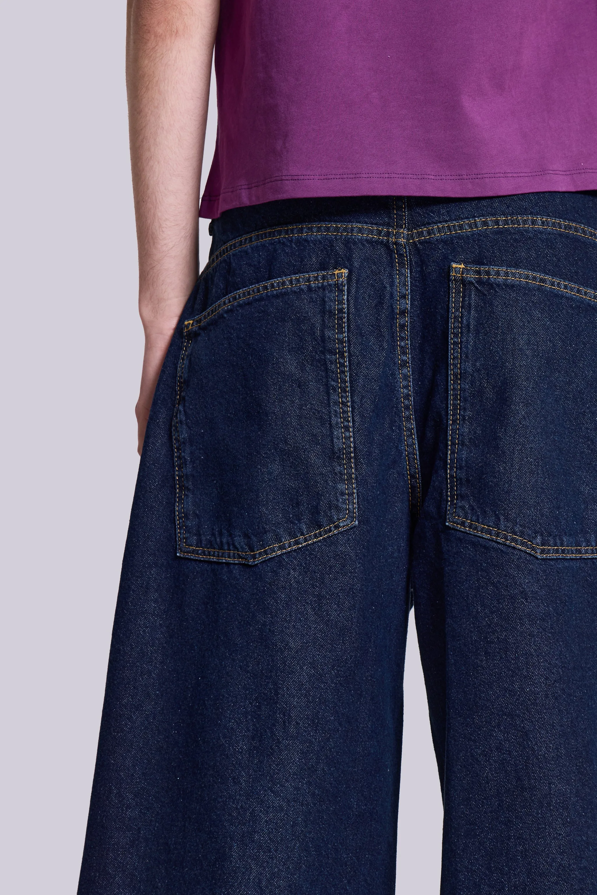 Indigo Low Rise Colossus Baggy Jeans sold by Jaded London product image thumbnail 5