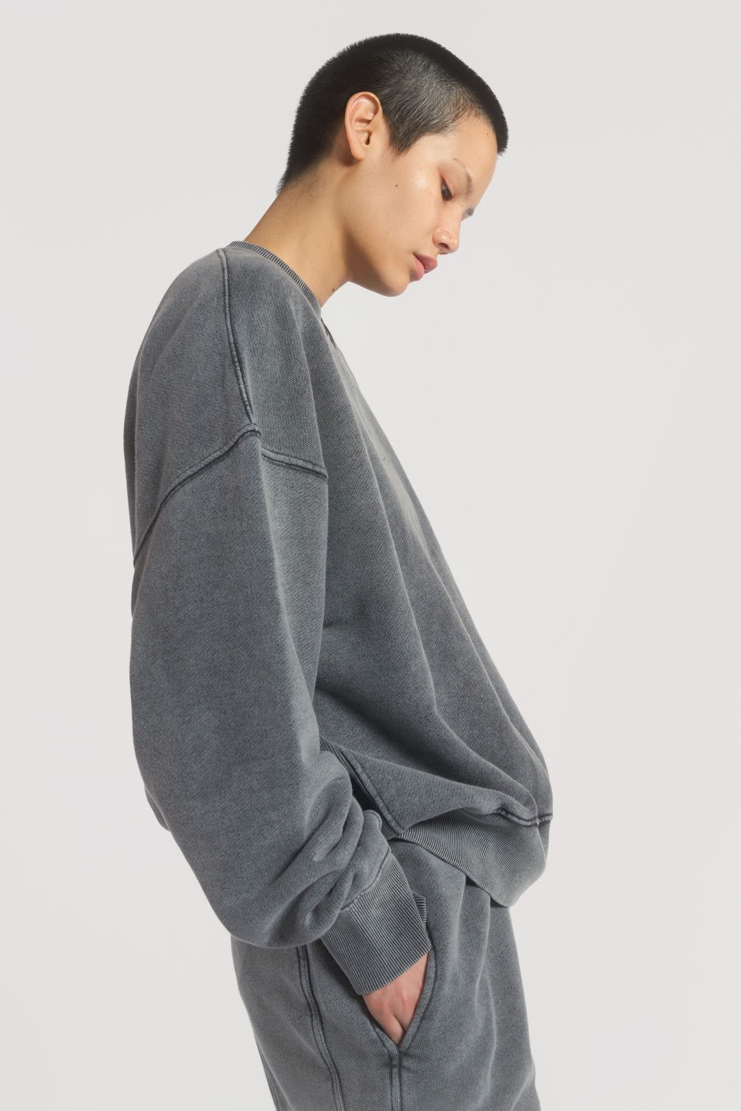 NTRLS Chrome Grey Crew Neck Sweatshirt sold by Jaded London product image thumbnail 6