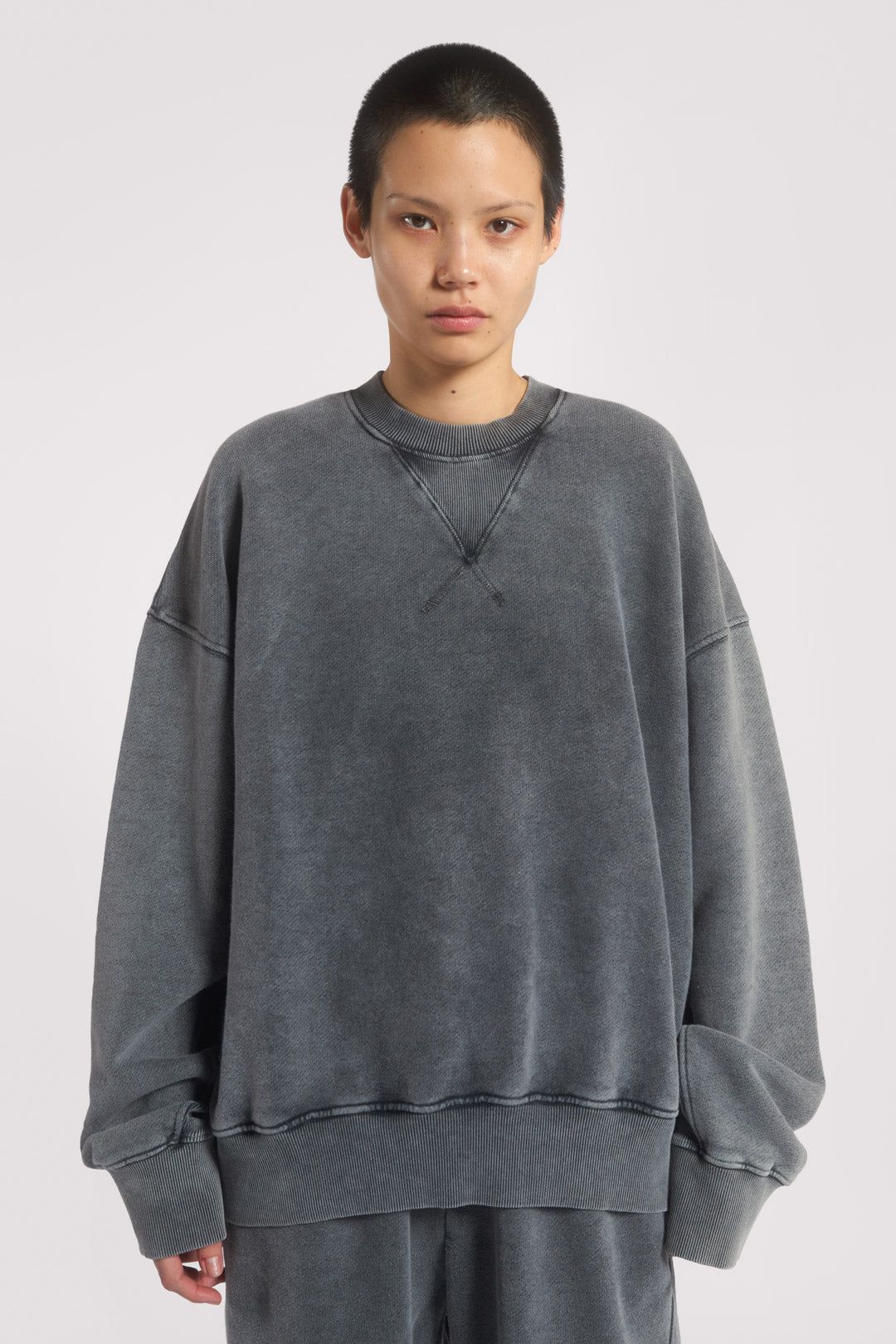 NTRLS Chrome Grey Crew Neck Sweatshirt sold by Jaded London product image thumbnail 4