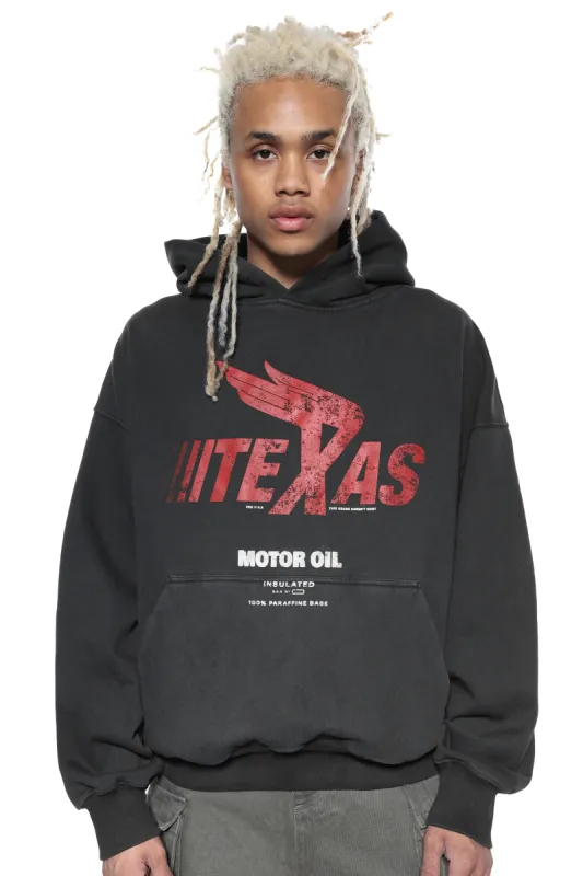 Washed Black Oversized Texas Hoodie sold by Jaded London