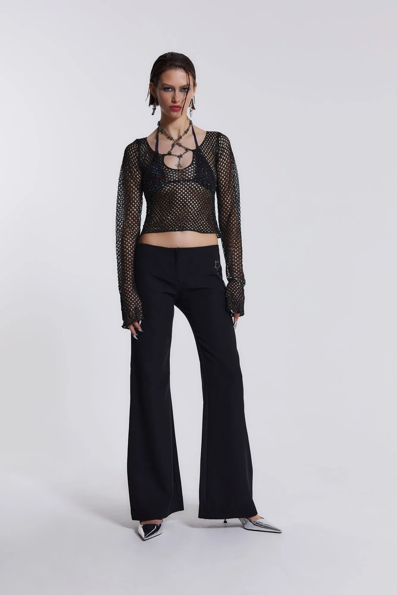 Anaïs Low Waist Trousers sold by Jaded London product image thumbnail 3