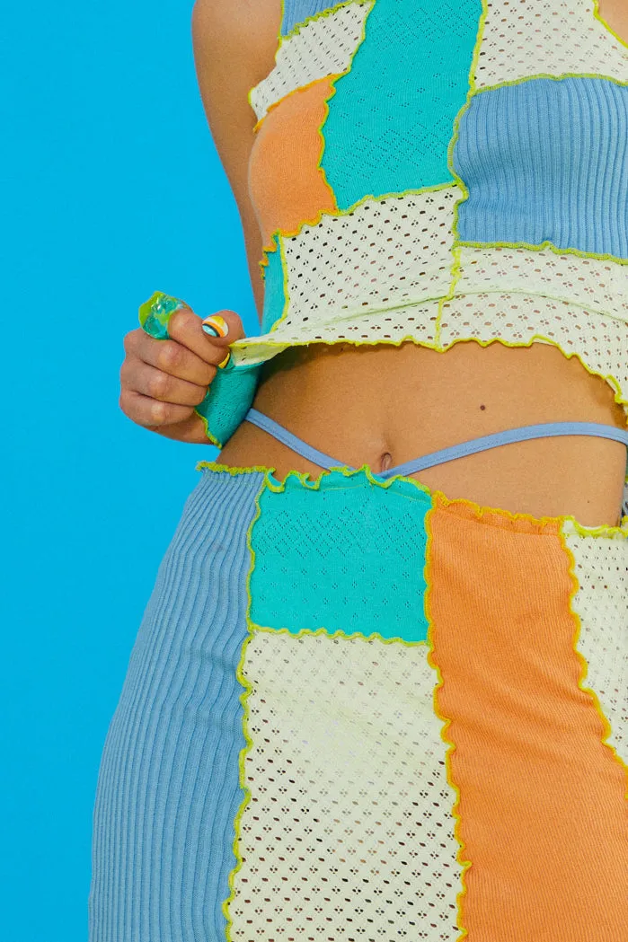 Multi Panelled Mini Skirt With Tie Up Detail sold by Jaded London product image thumbnail 2