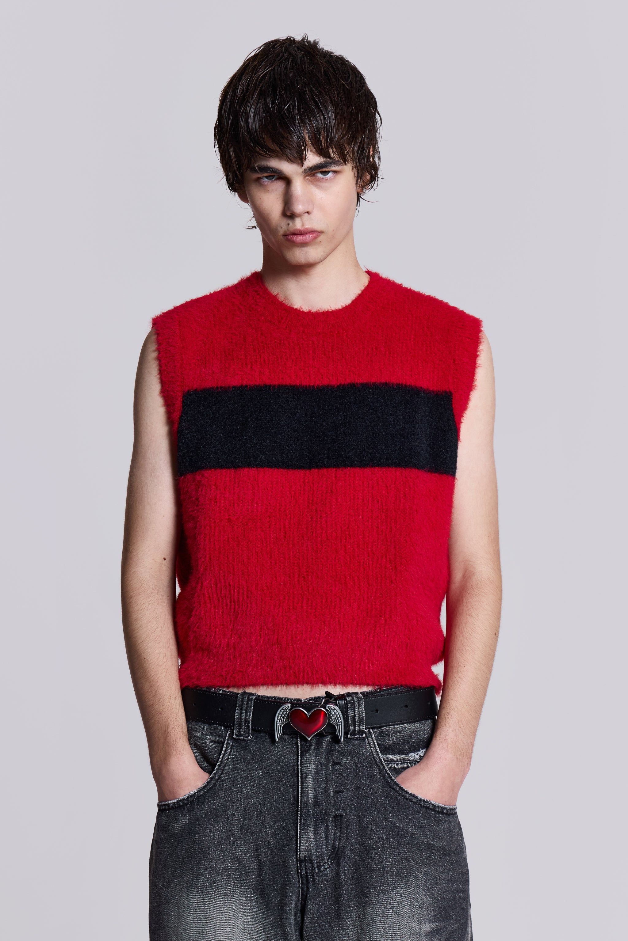 Redact Knit Vest sold by Jaded London