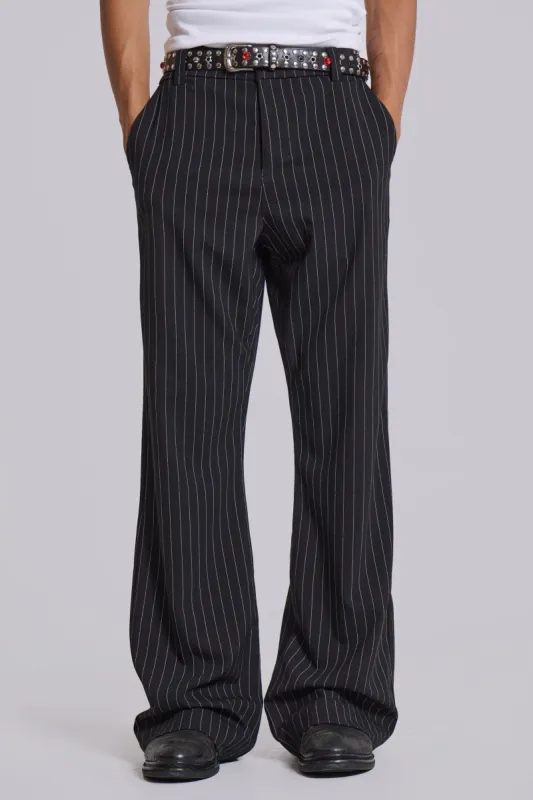 Stacked Bootcut Suit Pants sold by Jaded London