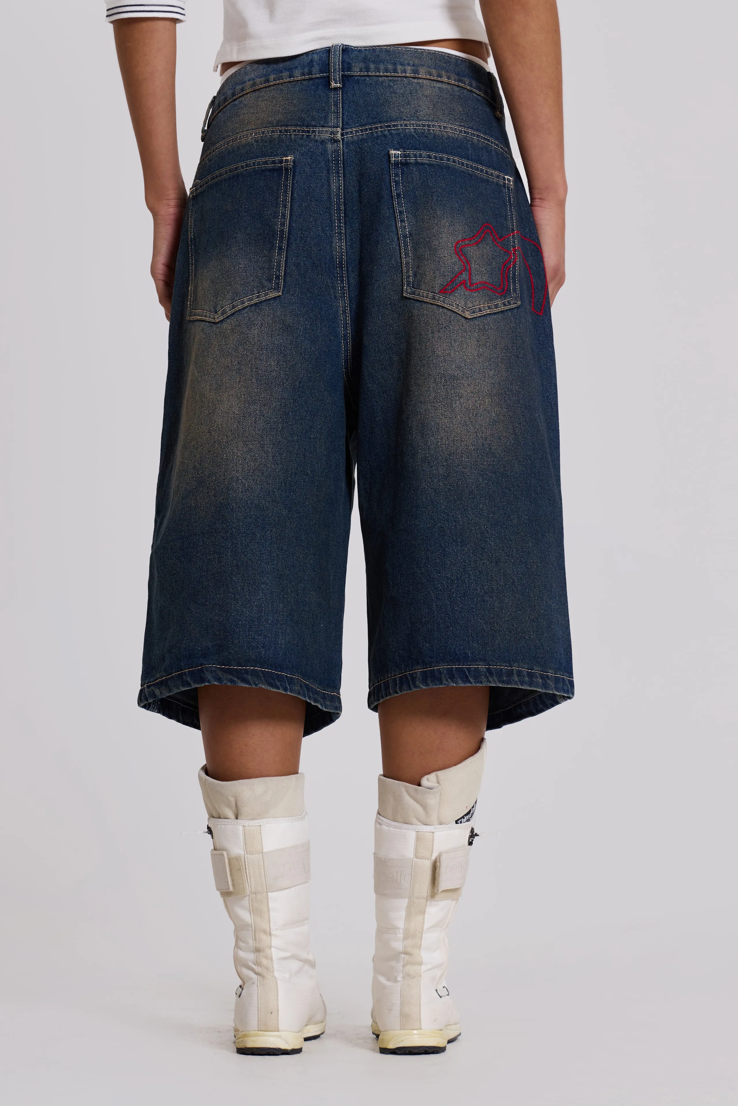 Bronx Jumbo Fit Denim Jorts sold by Jaded London product image thumbnail 5