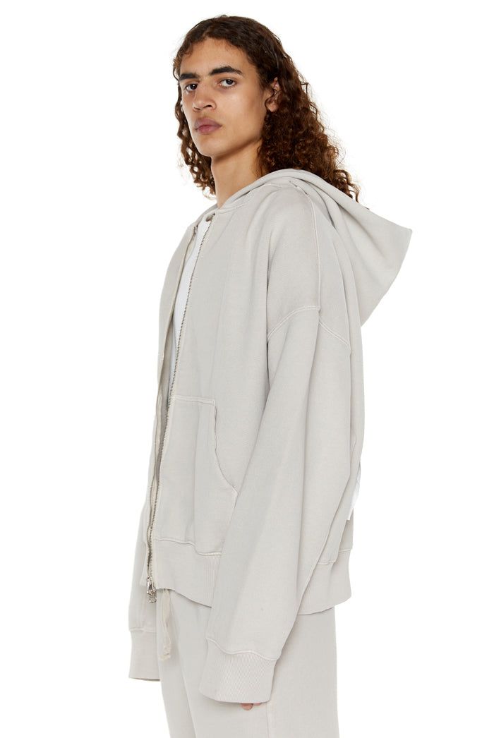 NTRLS Stone Oversized Zip Through Hoodie sold by Jaded London product image thumbnail 4