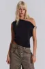 Dare To Drape Top in Black sold by Jaded London