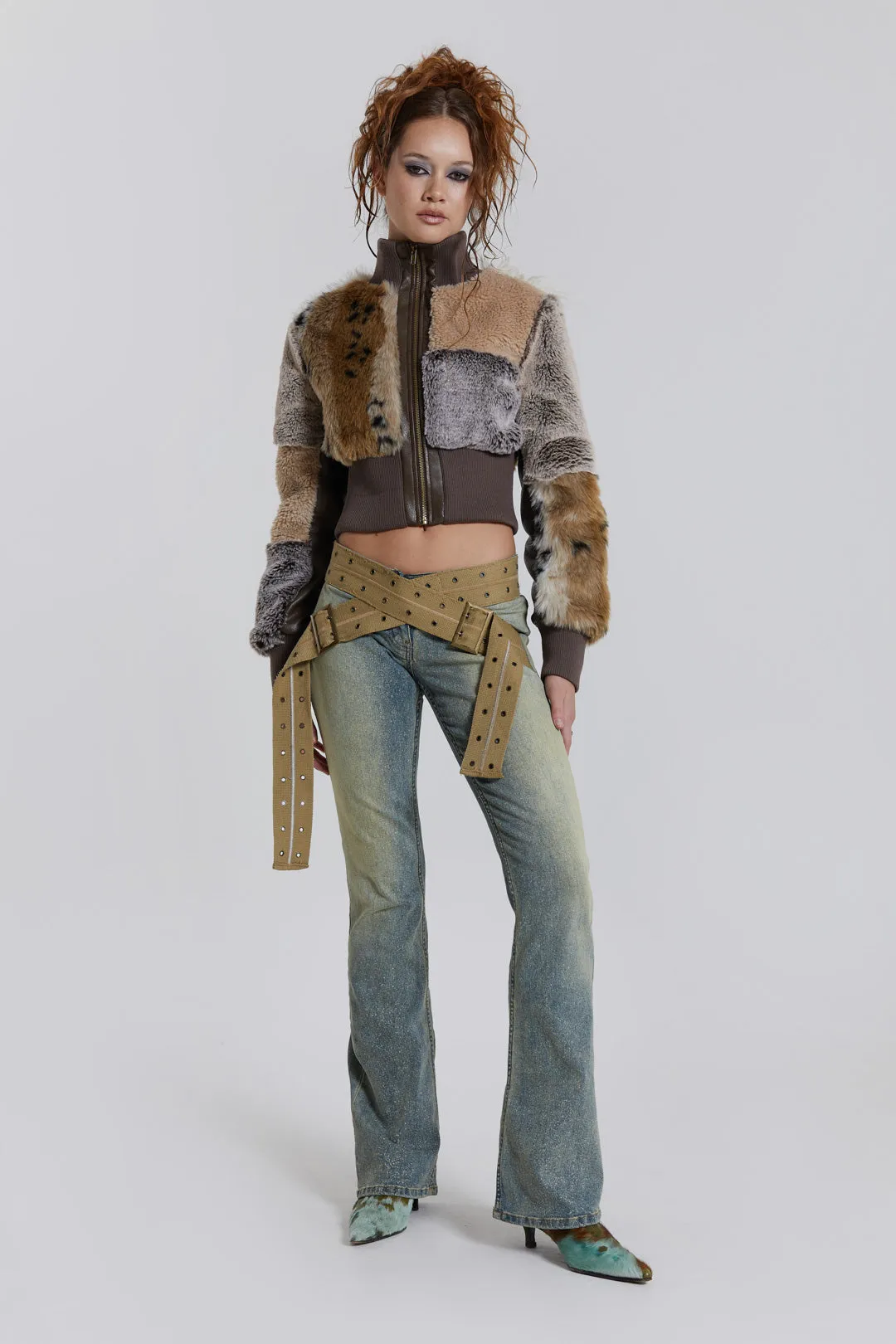 Soho Faux Fur Bomber Jacket sold by Jaded London product image thumbnail 5