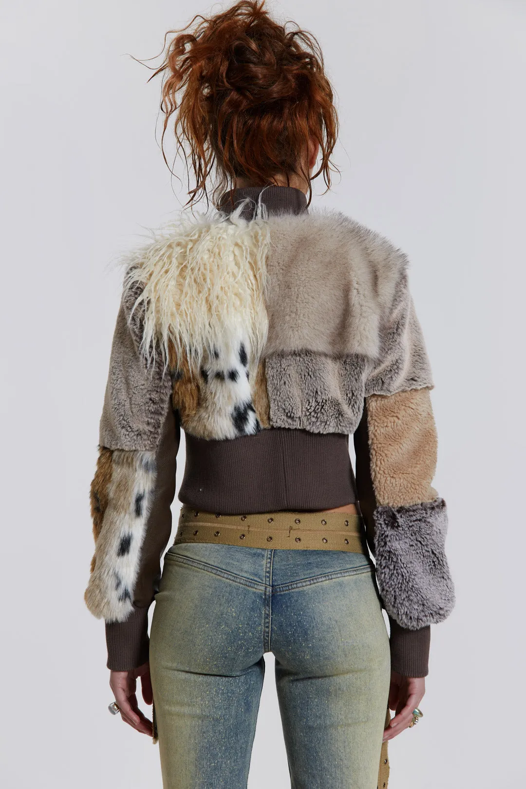 Soho Faux Fur Bomber Jacket sold by Jaded London product image thumbnail 4