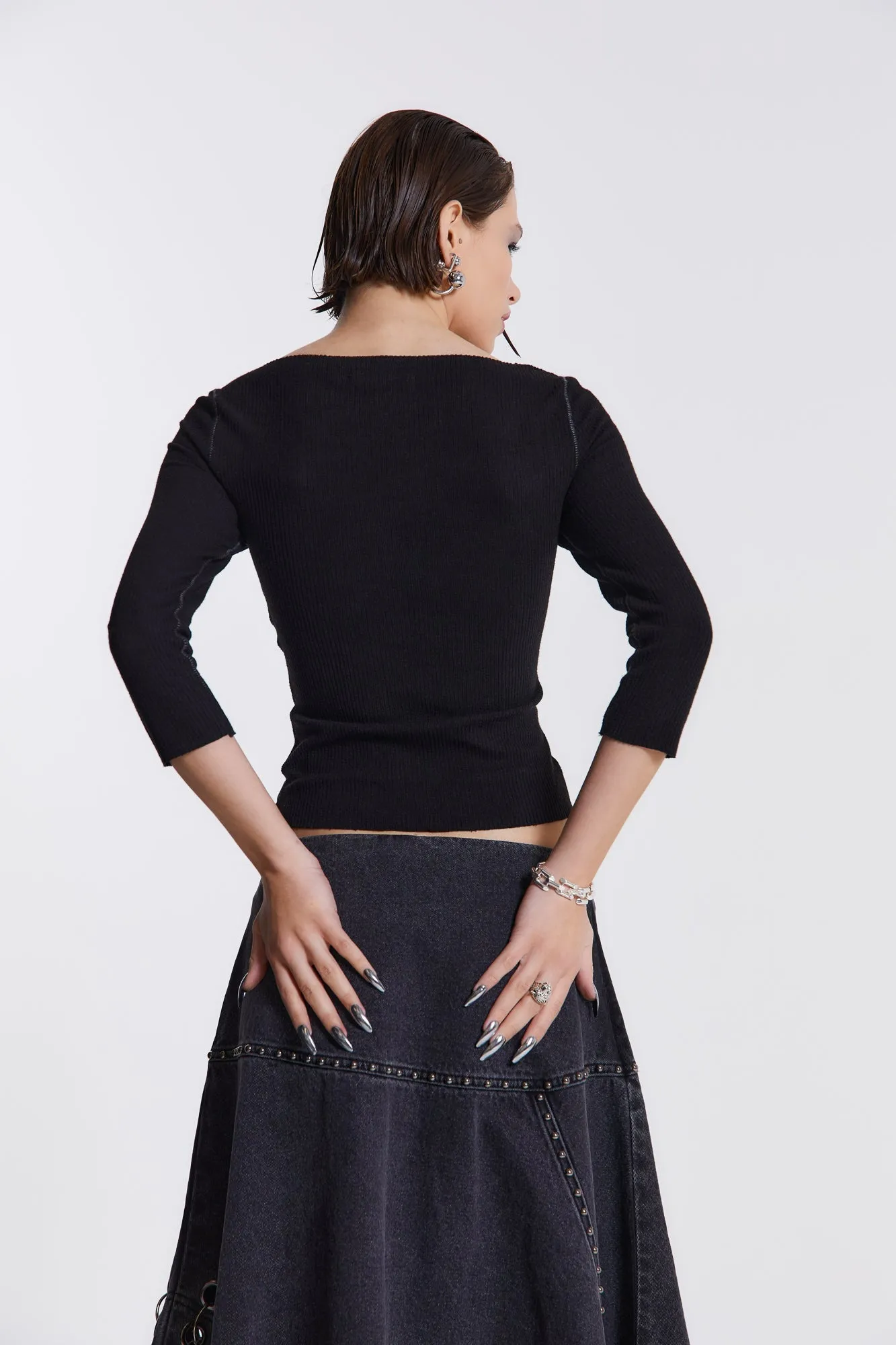 Genetta Ribbed Top sold by Jaded London product image thumbnail 4