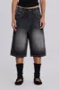 Washed Black Jumbo Jorts sold by Jaded London