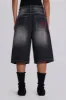 Washed Black Jumbo Jorts sold by Jaded London