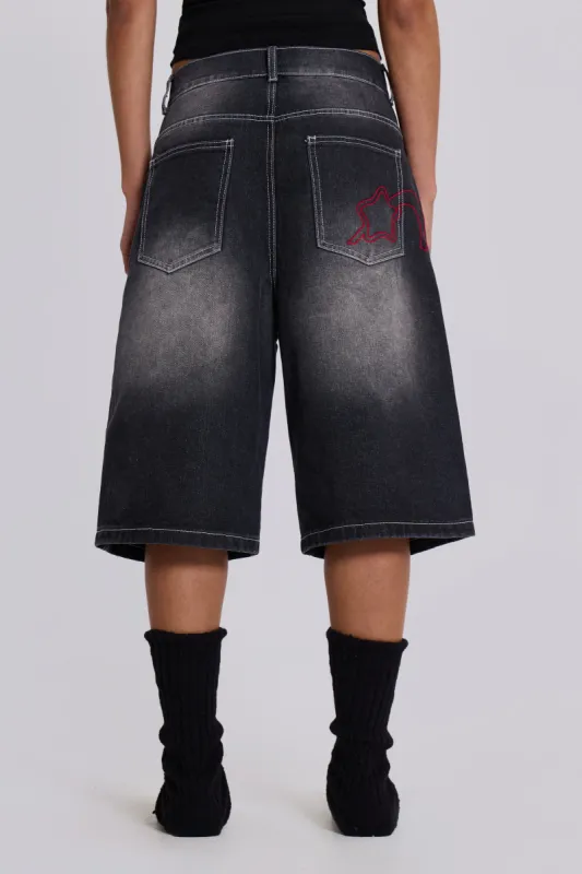 Washed Black Jumbo Jorts | Parallel